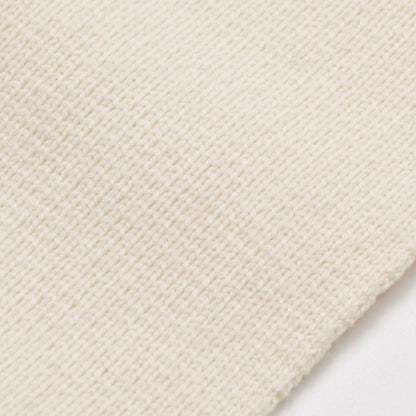 Chanel Logo Embroidery CC Scarf Tobi Quilted Pattern Wool Cashmere Ivory Gold — view 8