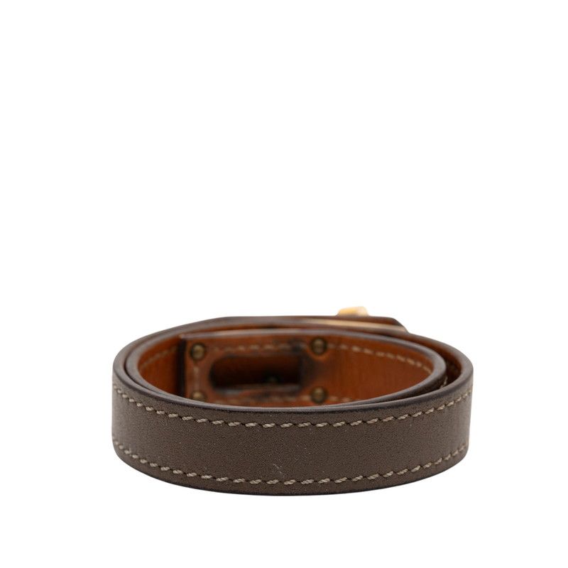 Hermes Kelly Double Tour Gray Brown Leather Plated Graybrown — view 3