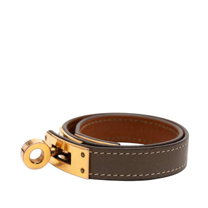 Hermes Kelly Double Tour Gray Brown Leather Plated Graybrown — view 2