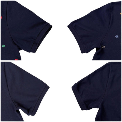 Gucci Polo Shirt Short Sleeve Embroidered All Over Pattern Bee Star — view 8
