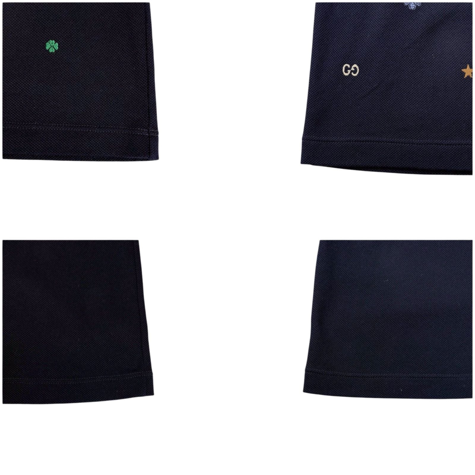 Gucci Polo Shirt Short Sleeve Embroidered All Over Pattern Bee Star — view 9