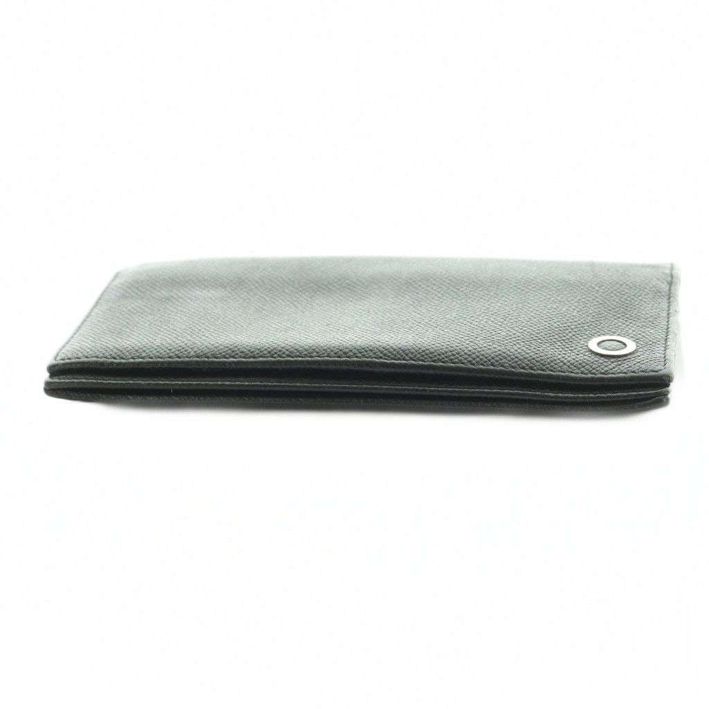 Bvlgari Wallet Bifold Coin Purse Leather Black — view 4