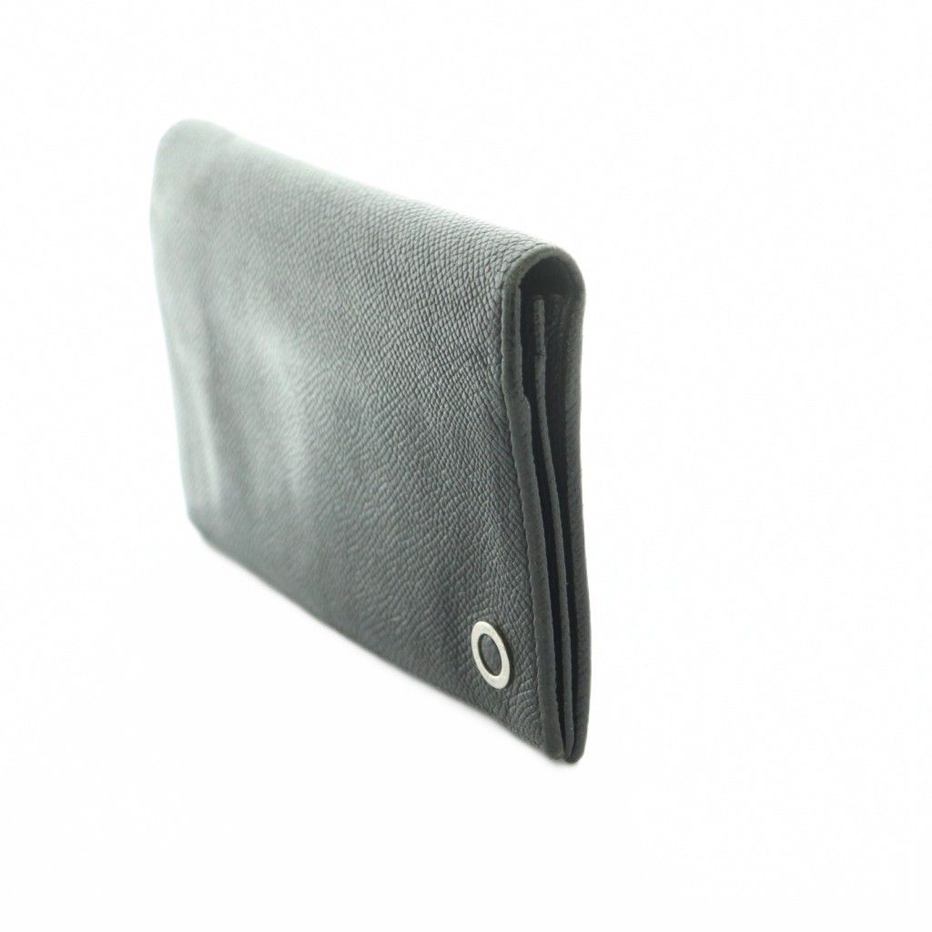 Bvlgari Wallet Bifold Coin Purse Leather Black — view 3