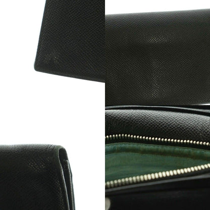 Bvlgari Wallet Bifold Coin Purse Leather Black — view 9