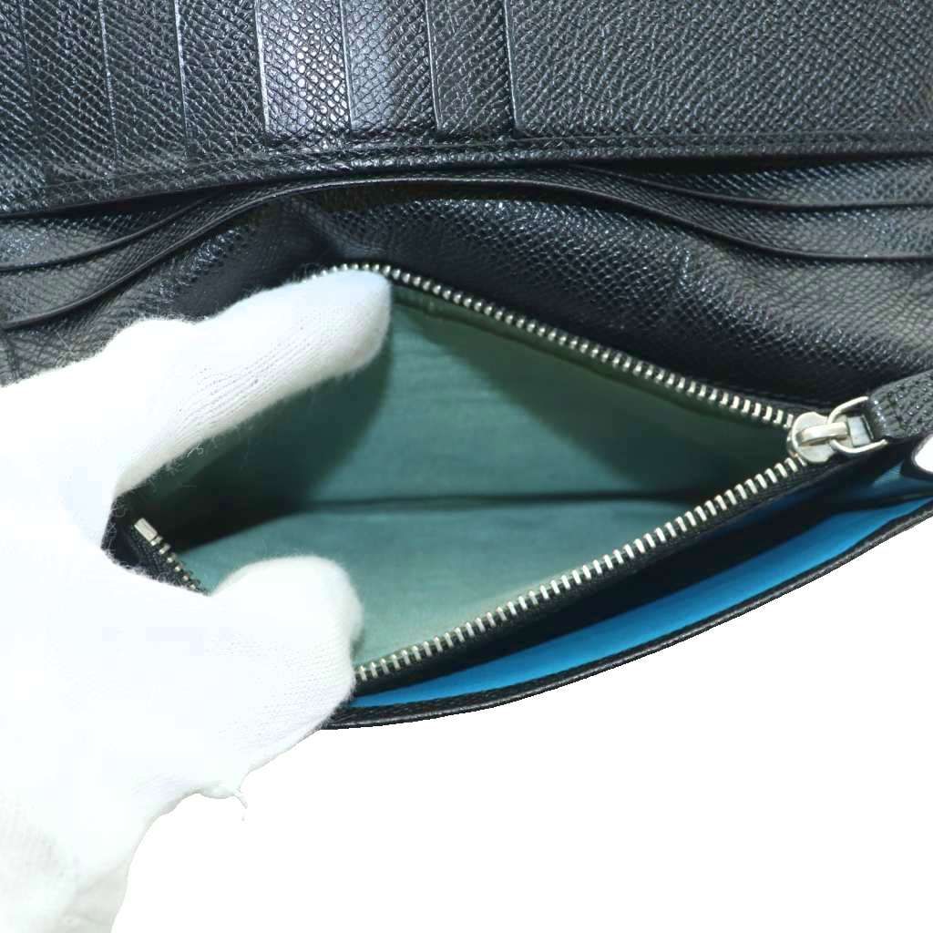 Bvlgari Wallet Bifold Coin Purse Leather Black — view 7