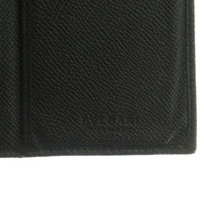 Bvlgari Wallet Bifold Coin Purse Leather Black — view 8