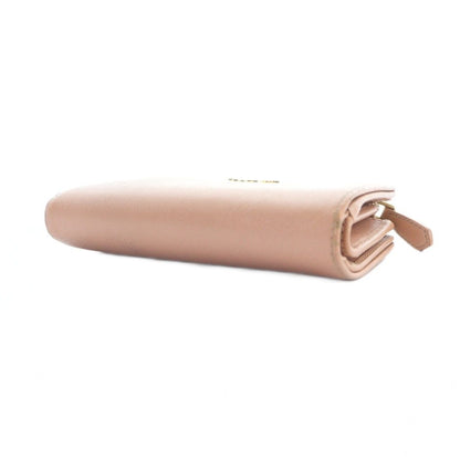 Prada Bifold Wallet Leather Logo Saffiano Pink — view 3