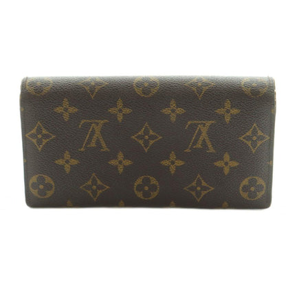 Louis Vuitton Wallet Bifold Coin Purse Leather Monogram Pattern Brown — view 2