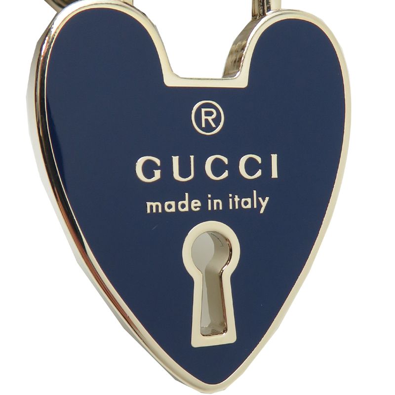 Gucci Key Holder Gold Navy — view 3