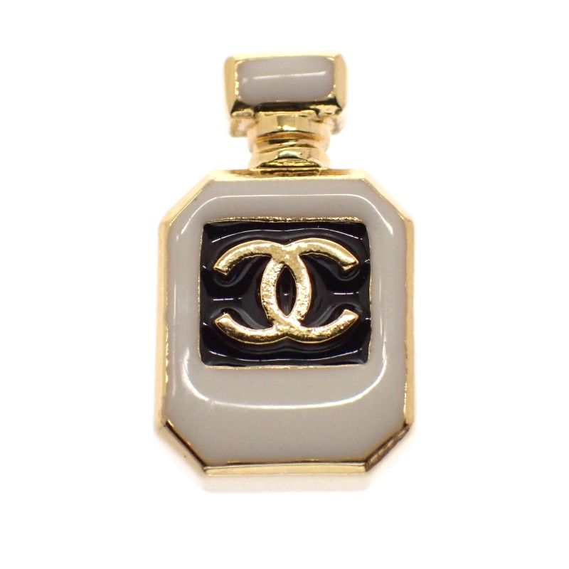 Chanel CC Logo Earrings Metal White Gold — view 4