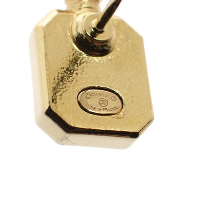 Chanel CC Logo Earrings Metal White Gold — view 6