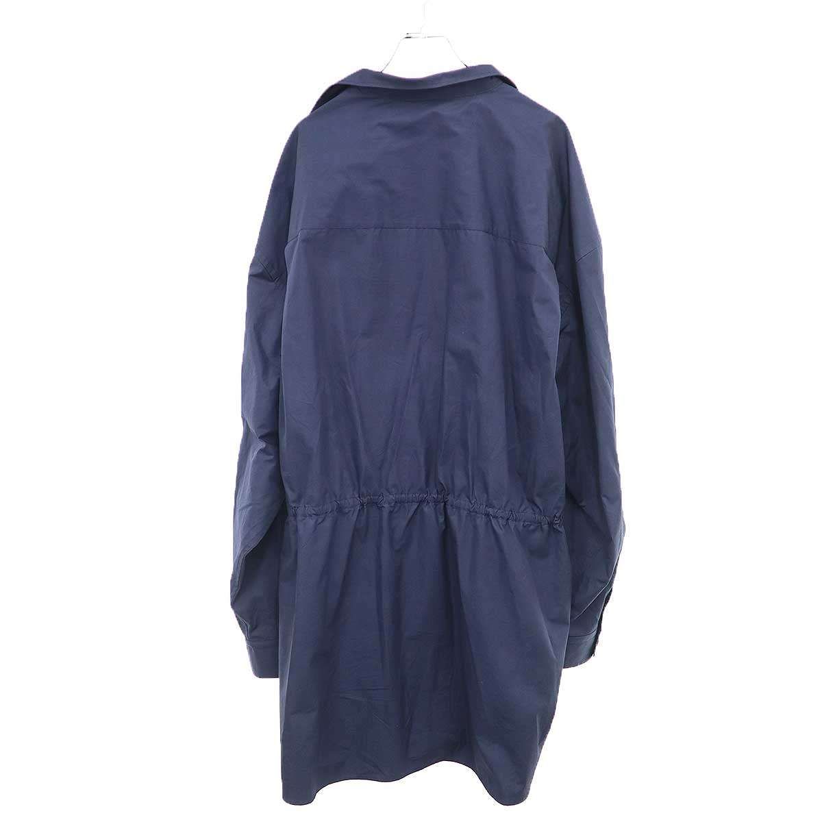 Balenciaga Mini Shirt Dress Overshirt Navy 34 — view 2