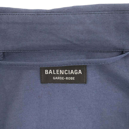 Balenciaga Mini Shirt Dress Overshirt Navy 34 — view 3