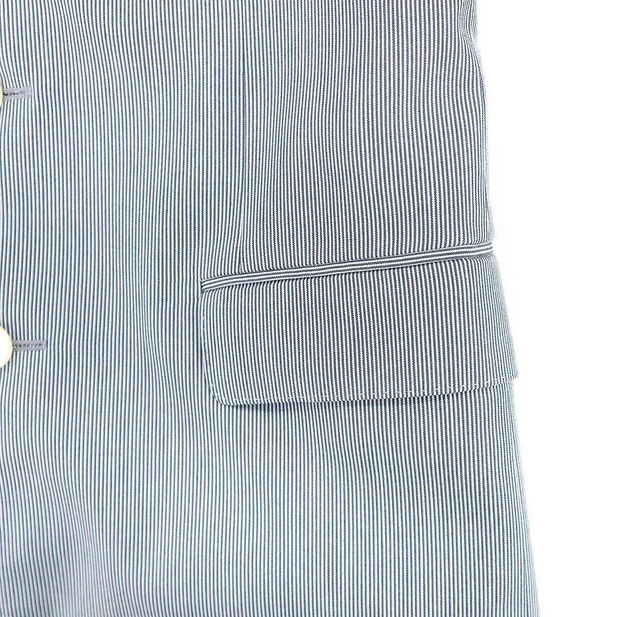 Celine Jude Striped Tailored Jacket Blue 34 — view 7