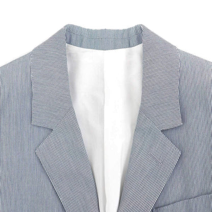 Celine Jude Striped Tailored Jacket Blue 34 — view 4