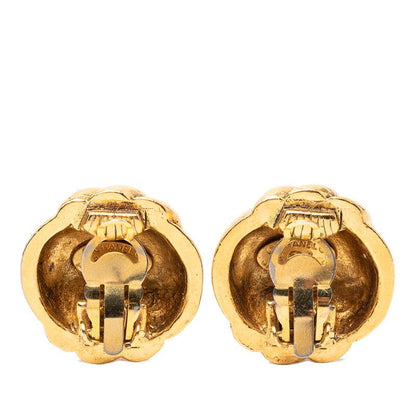 Chanel Vintage CC Logo Gold Plated Earrings — view 2