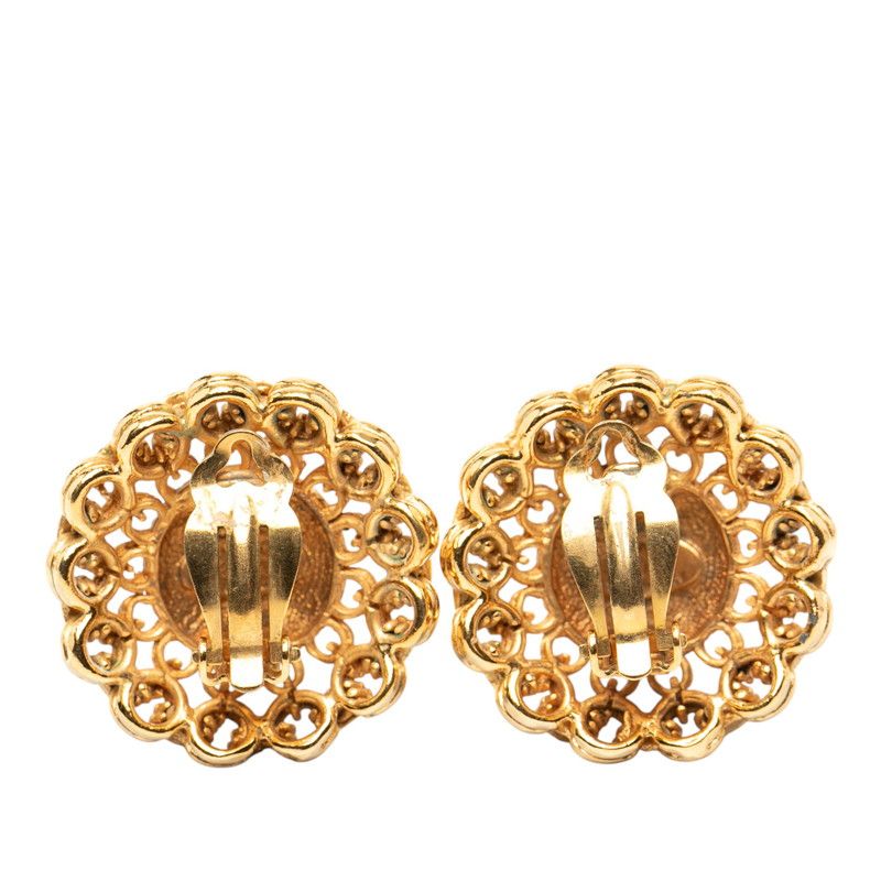 Chanel Vintage Castellane Collection Gold Plated Earrings — view 2