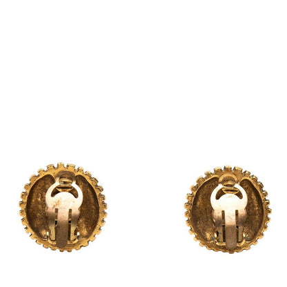 Chanel CC Logo Gold Plated Earrings — view 2