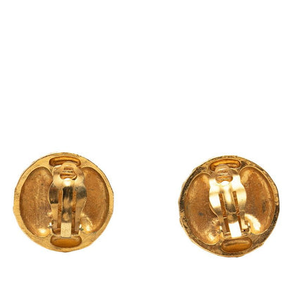 Chanel CC Logo Gold Plated Earrings — view 2