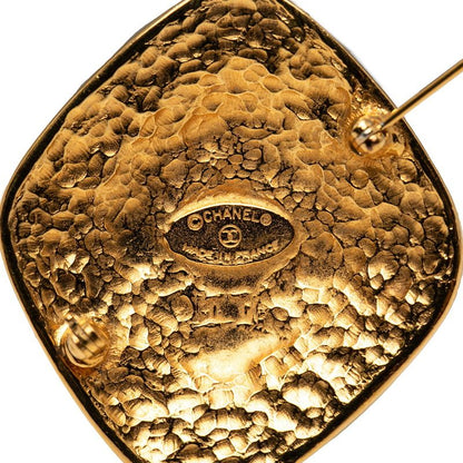 Chanel Vintage Diamond Arabesque Gold Plated Brooch — view 3