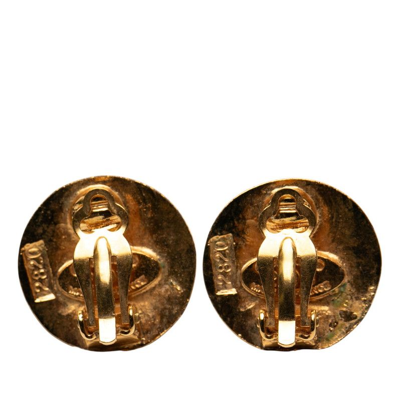 Chanel Vintage CC Logo Gold Plated Earrings — view 2