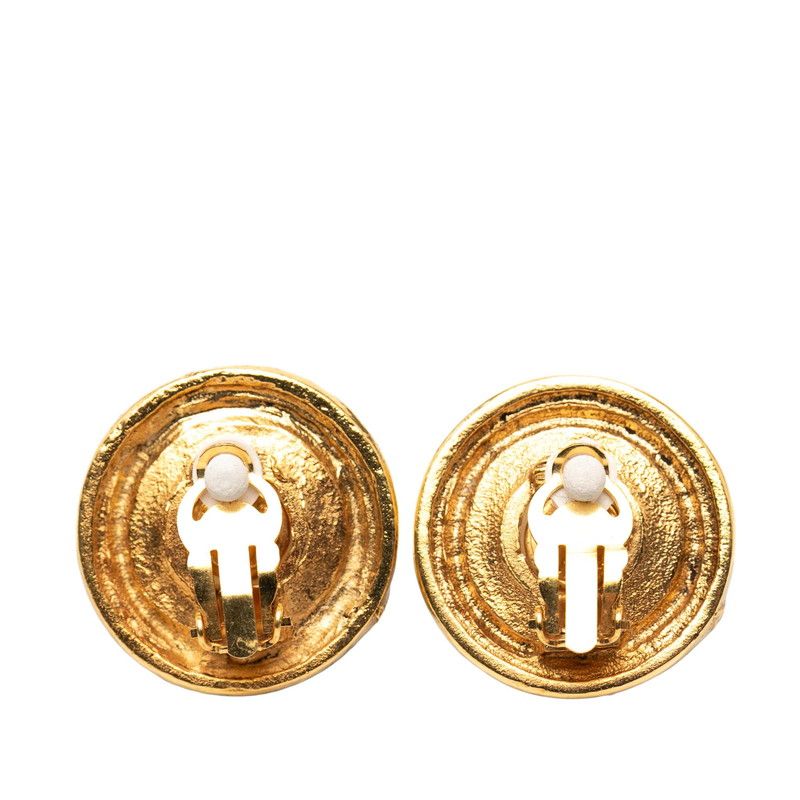 Chanel Vintage Pearl Gold Plated Earrings — view 2
