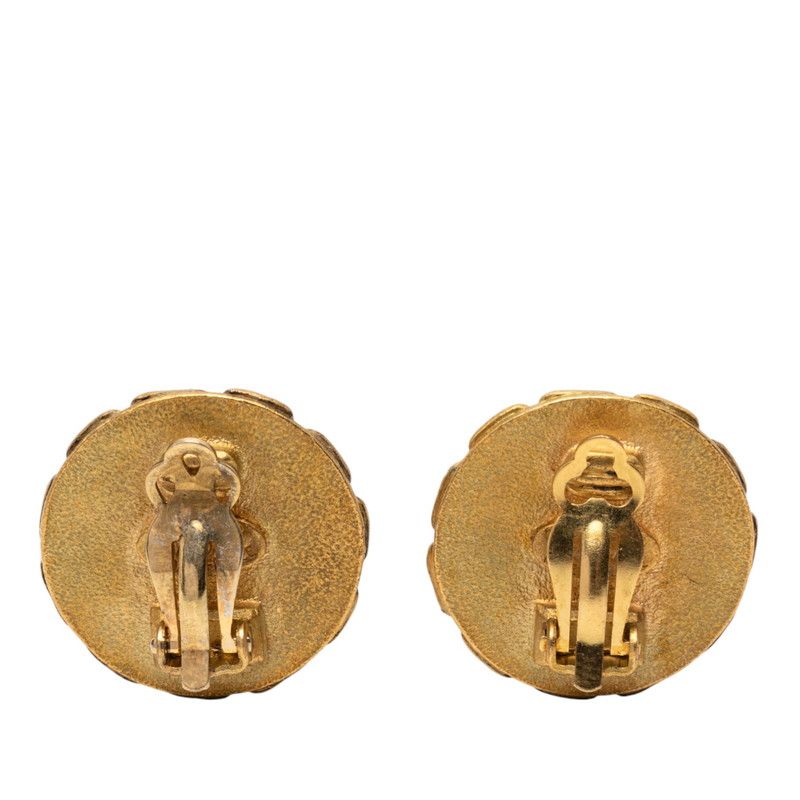 Chanel CC Logo Gold Plated Earrings — view 2