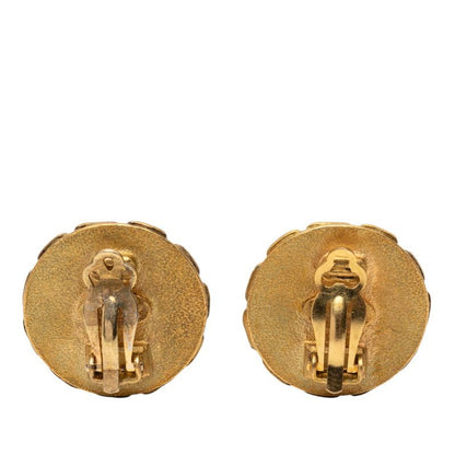 Chanel CC Logo Gold Plated Earrings — view 2