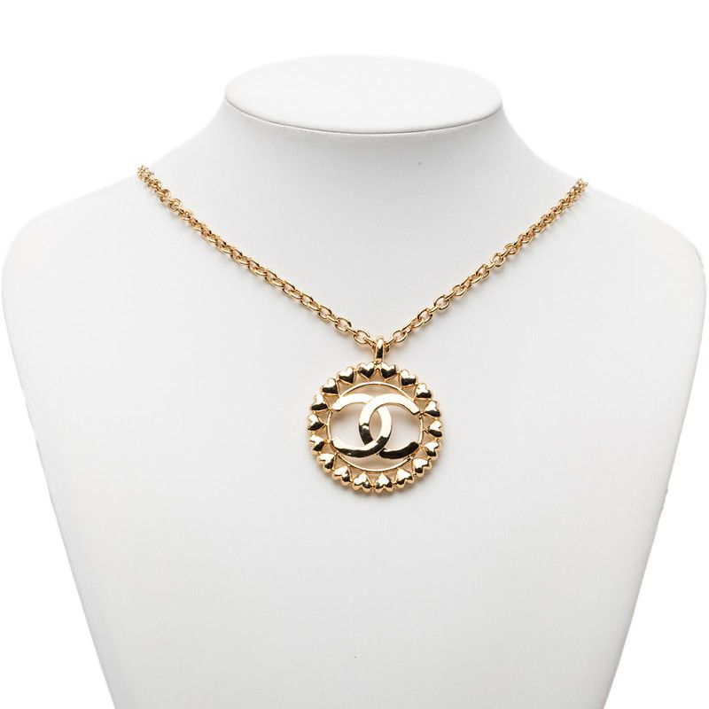 Chanel CC Logo Heart Motif Gold Plated — view 6