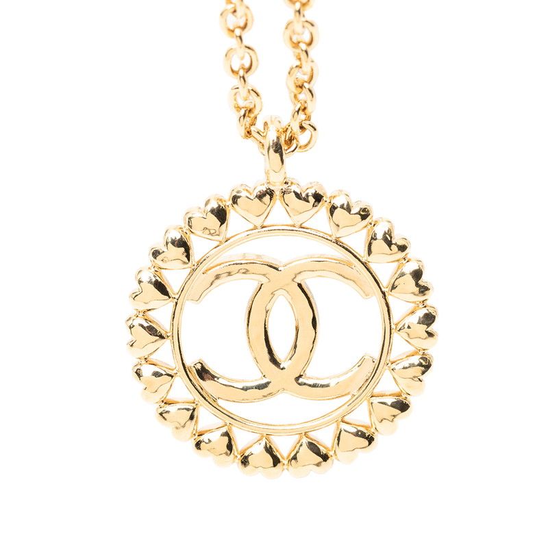 Chanel CC Logo Heart Motif Gold Plated — view 2