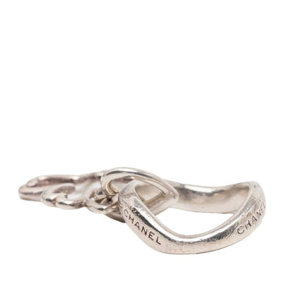 Chanel Clover Motif Silver Metal Ring — view 6