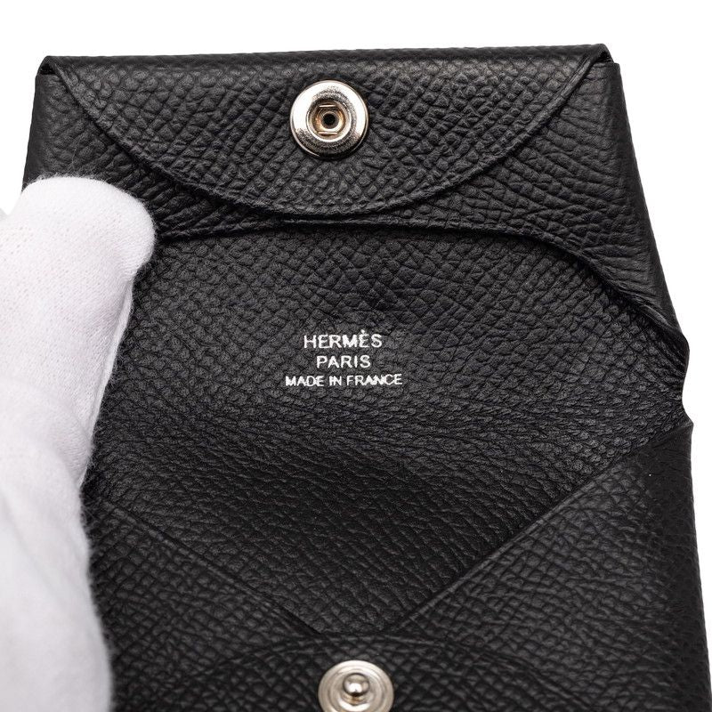 Hermes Bastia Coin Purse Black Veau Epsom — view 6