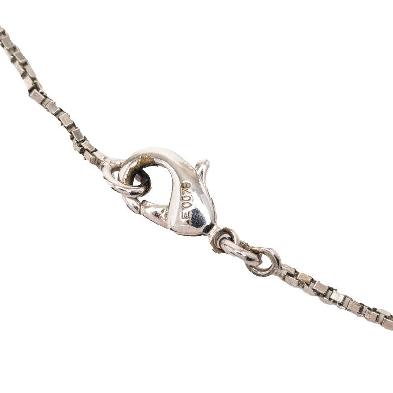 Louis Vuitton Damier Graphite Pendentif Soho Noir Black Metal Necklace — view 4