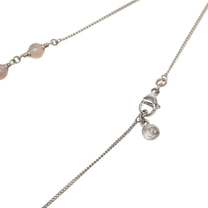 Chanel CC Logo Star Rhinestone Silver Metal Necklace — view 4