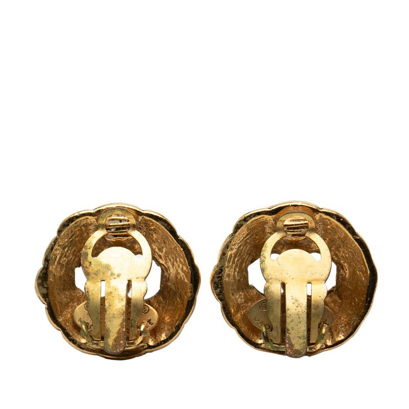 Chanel Vintage CC Logo Gold Plated Earrings — view 2