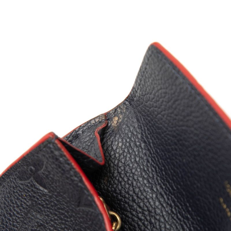 Louis Vuitton Monogram Empreinte Pochette Cles Marine Navy Red Coin Purse Nuit — view 4