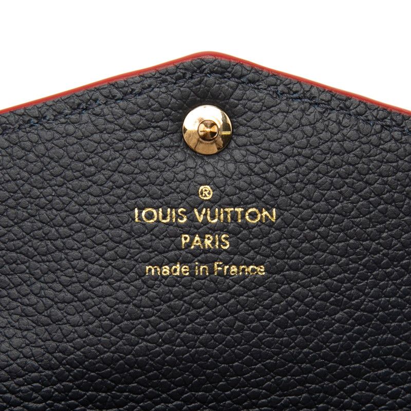 Louis Vuitton Monogram Empreinte Pochette Cles Marine Navy Red Coin Purse Nuit — view 6