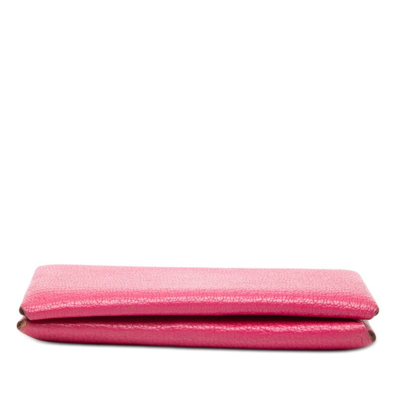 Hermes Calvi Card Case Pink Chevre — view 3