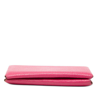 Hermes Calvi Card Case Pink Chevre — view 3