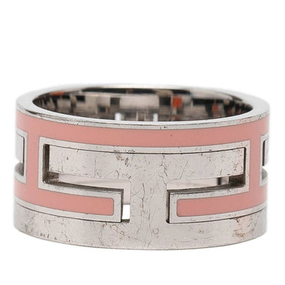 Hermes Moubouche Ring 52 Silver Pink — view 4
