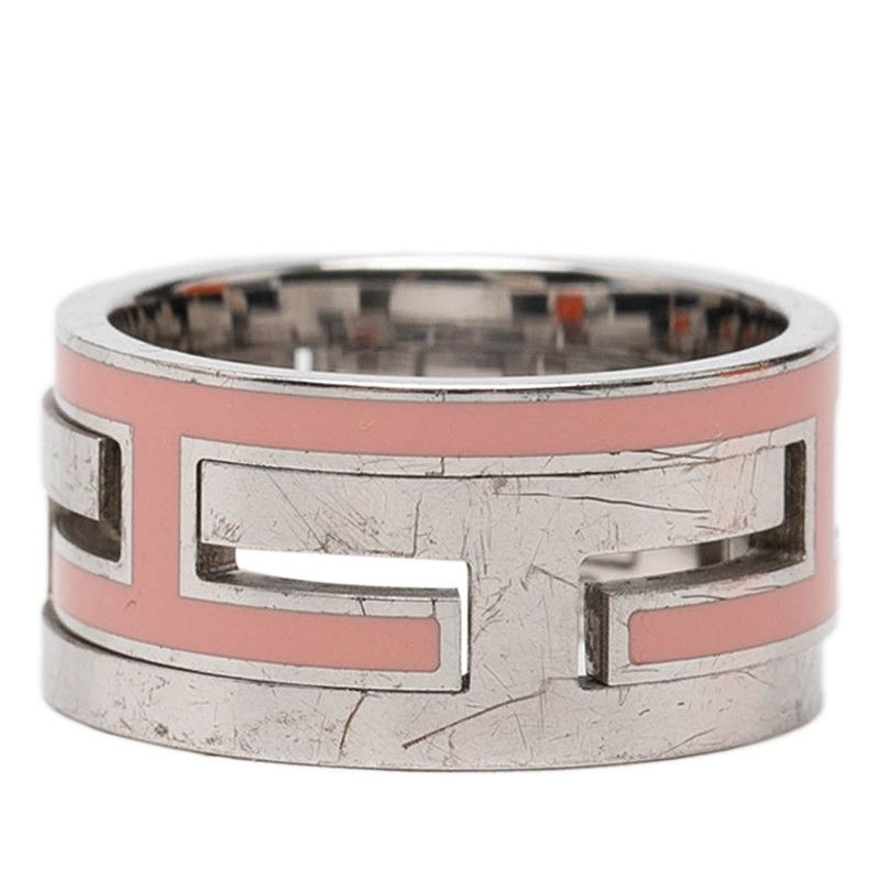 Hermes Moubouche Ring 52 Silver Pink — view 2