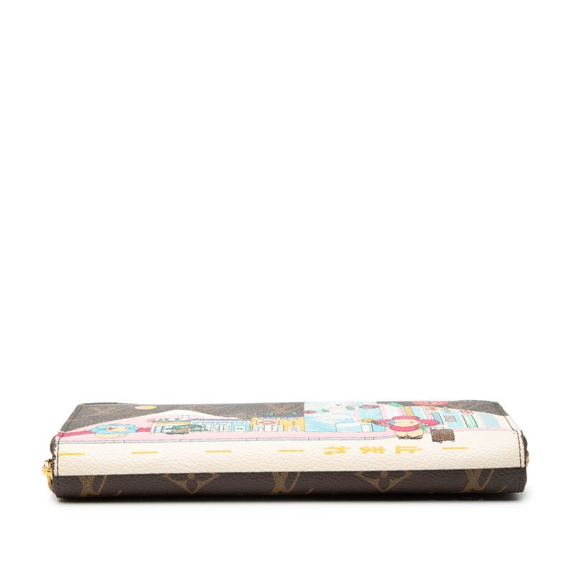 Louis Vuitton Monogram Zippy Wallet Vivienne Zip Around Brown Multicolor — view 3