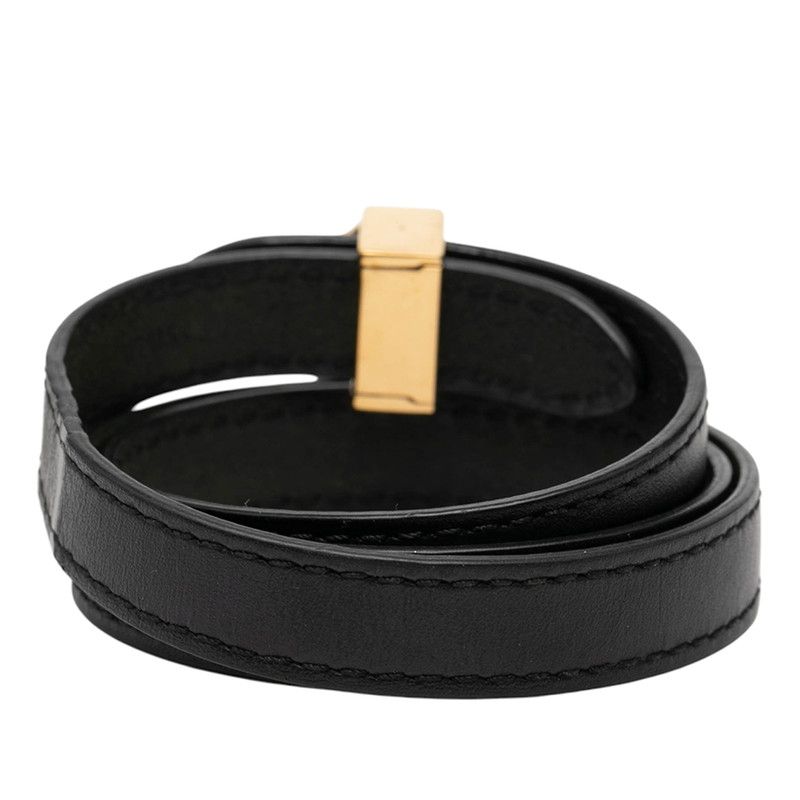 Louis Vuitton Bracelet Black Leather — view 3