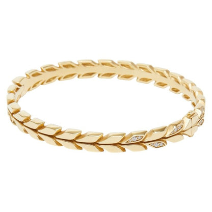 Tiffany & Co. Victoria Vine Hinge Bangle Bracelet Gold 18K Yellow — view 2