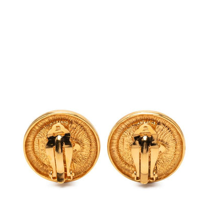 Chanel CC Logo Gold Plated Earrings — view 2