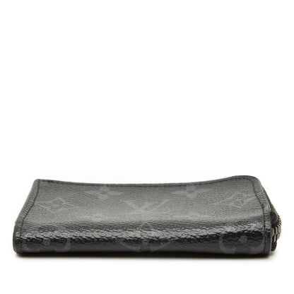 Louis Vuitton Monogram Eclipse Porte Monnaie Joule Coin Case Black — view 3