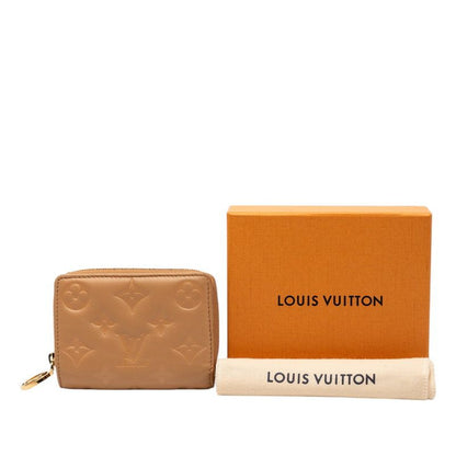 Louis Vuitton Monogram Embossed Portefeuille Camel Brown Lamb Leather — view 7