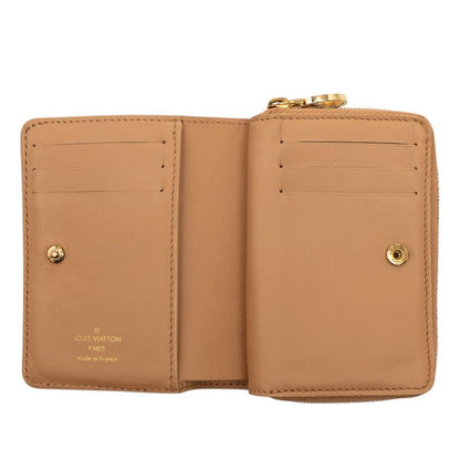 Louis Vuitton Monogram Embossed Portefeuille Camel Brown Lamb Leather — view 5