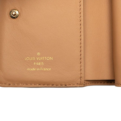 Louis Vuitton Monogram Embossed Portefeuille Camel Brown Lamb Leather — view 6