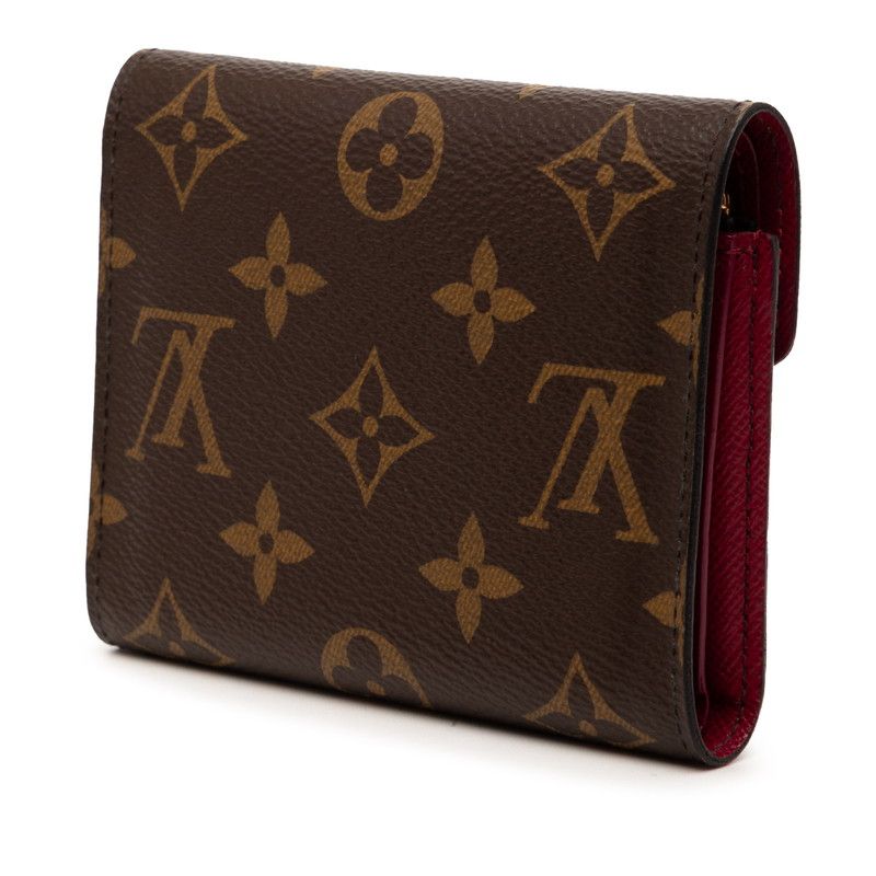 Louis Vuitton Monogram Portefeuille Victorine Brown Fuchsia Leather — view 2